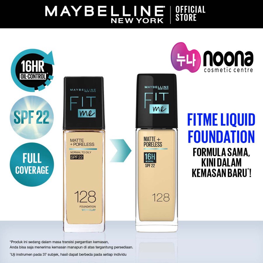 Jual MAYBELLINE FIT ME MATTE + PORELESS 16 H OIL CONTROL SPF22 (30ML ...