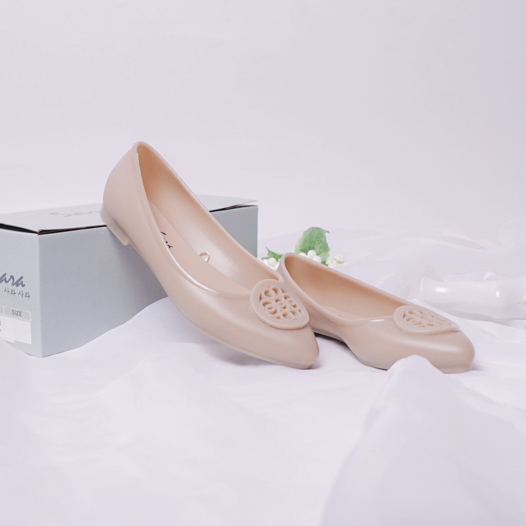 Sara Sara Gucci Flat shoes jelly sepatu jelly wanita kekinian sepatu jelly kerja