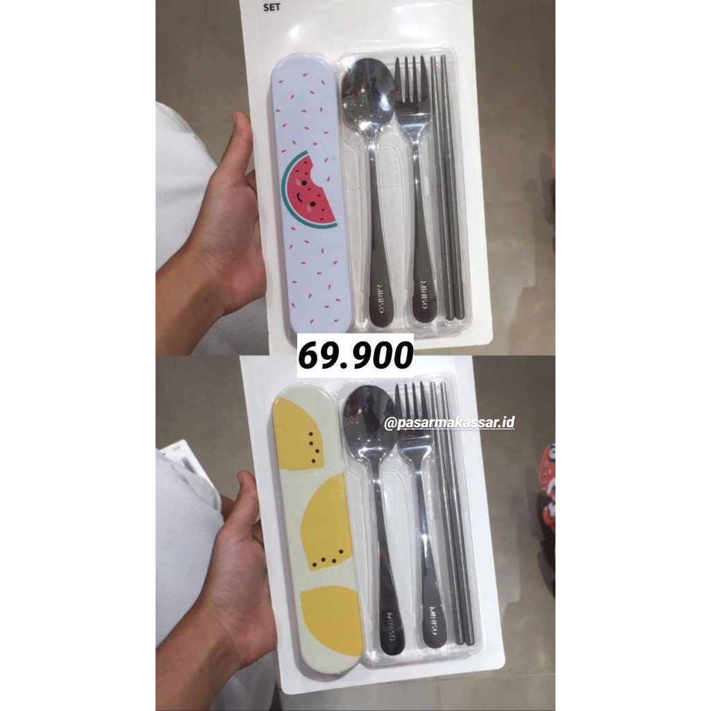 Sendok Garpu Sumpit Set Informa Original