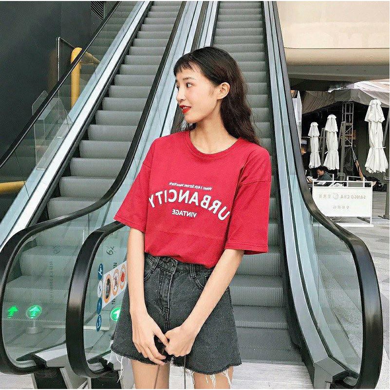 Oversize Tee Tshirt Model Longgar Untuk Wanita Motif Tulisan Urbancity