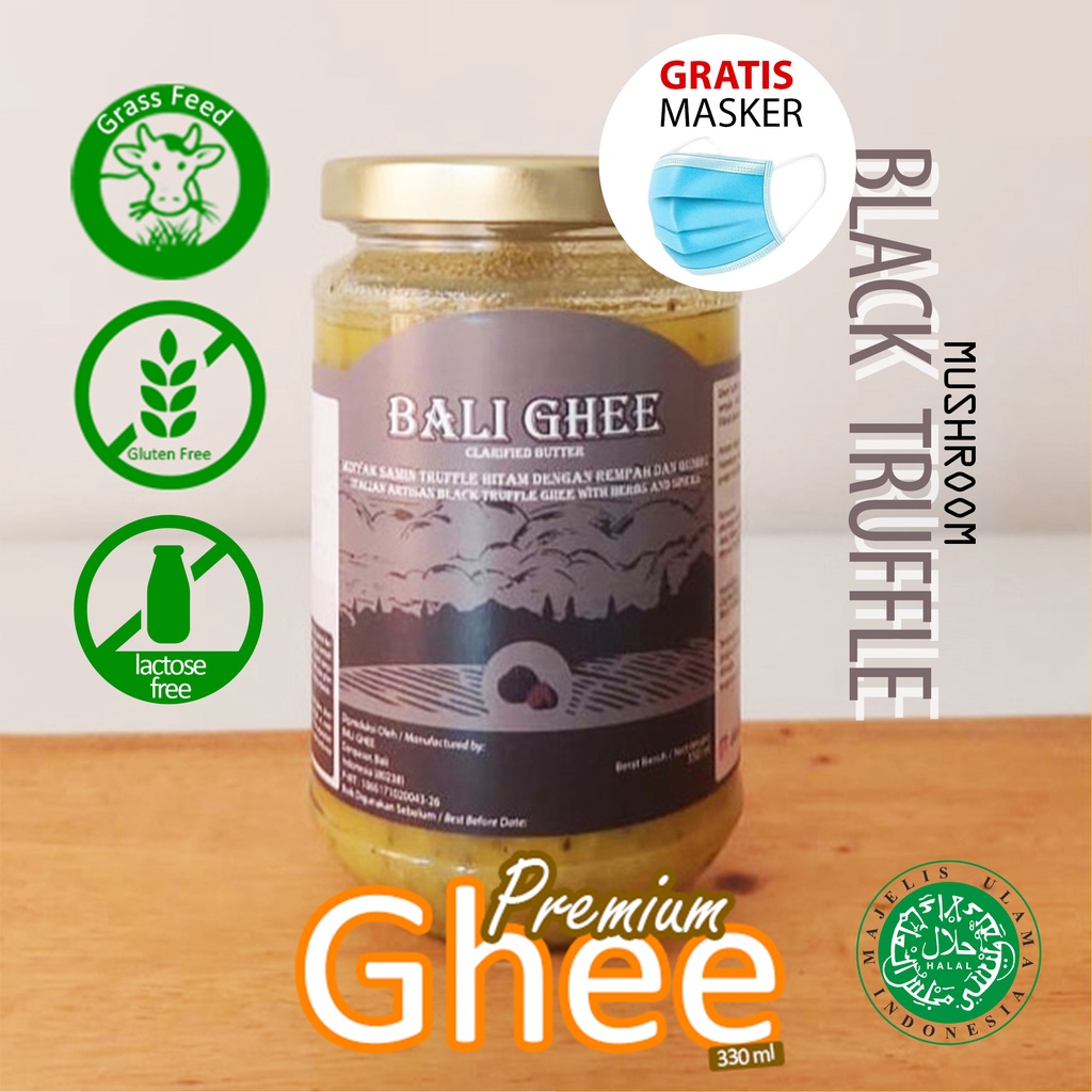 

Ghee Black/White Truffle (CLARIFIED BUTTER) BALI GHEE I Halal I Jamur Truffle Hitam I Jamur Termahal Dunia I Sehat - 330 ml
