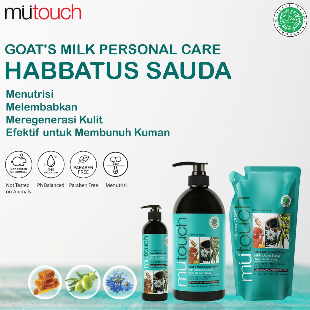 MUTOUCH Goat's Milk Body Lotion - Lotion Vitamin Pelembab Pelembut Pencerah Perawatan Kulit Badan