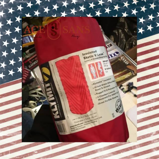 GRATIS ONGKIR | Klymit Static V Luxe Insulated Lifetime Warranty | Sleeping Bag | Klymit | Original