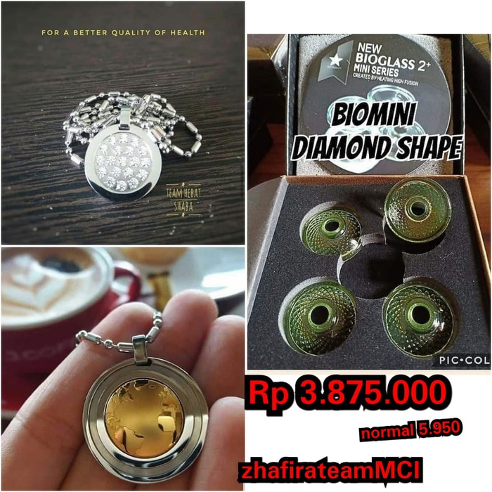 Paket Bioglass Mini Diamond Pendant LSW LSM V4 ORIGINAL RESMI