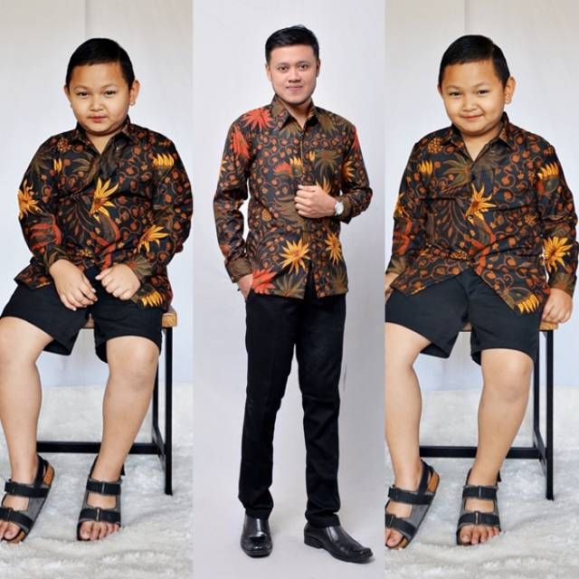 BATIK COUPLE PAPA DAN ANAK COWOK//HEM BATIK PAPA DAN ANAK COWOK//KEMEJA BAPAK DAN ANAK LAKI LAKI