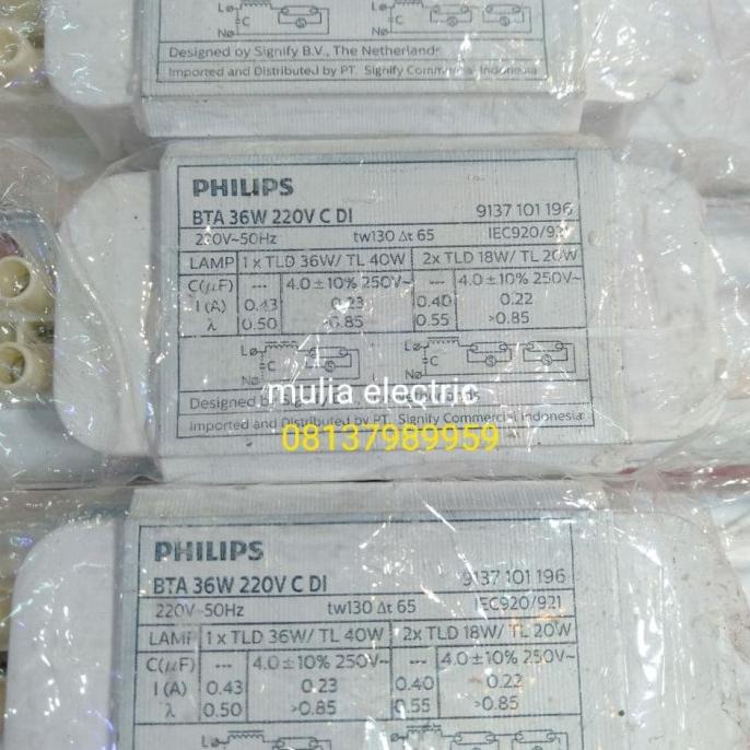 Ballast travo lampu neon Lampu TL BTA 36watt 36w philips