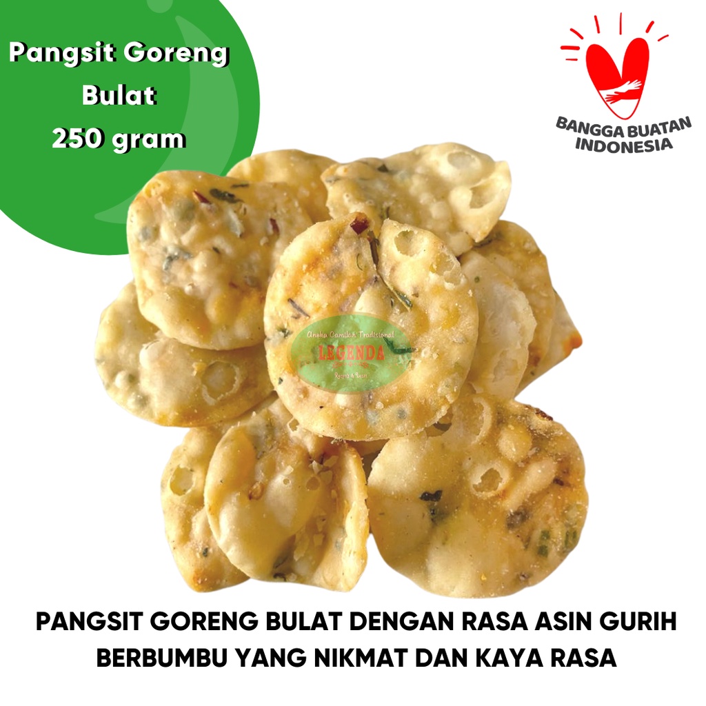 

Keripik Pangsit Goreng Bulat 250gr bumbu rempah garing crispy enak gungex