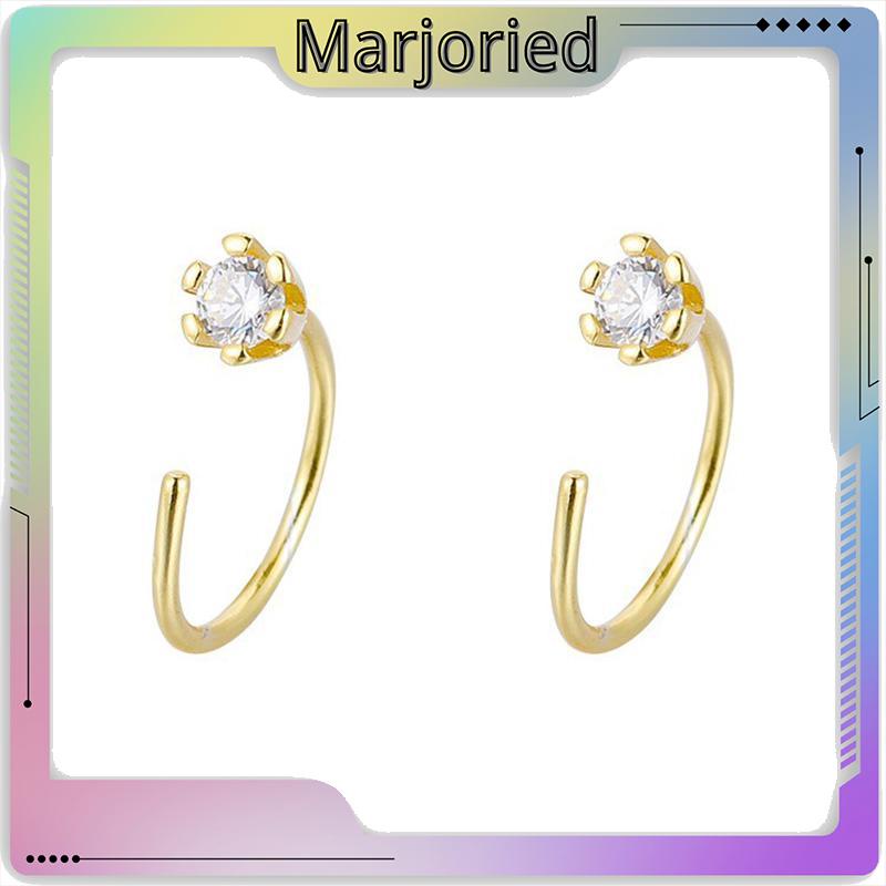 Anting Zirkon Temperamen Fashion Wanita Tidur Gratis Melepas Anting-Anting Trendi Yang Indah-MJD