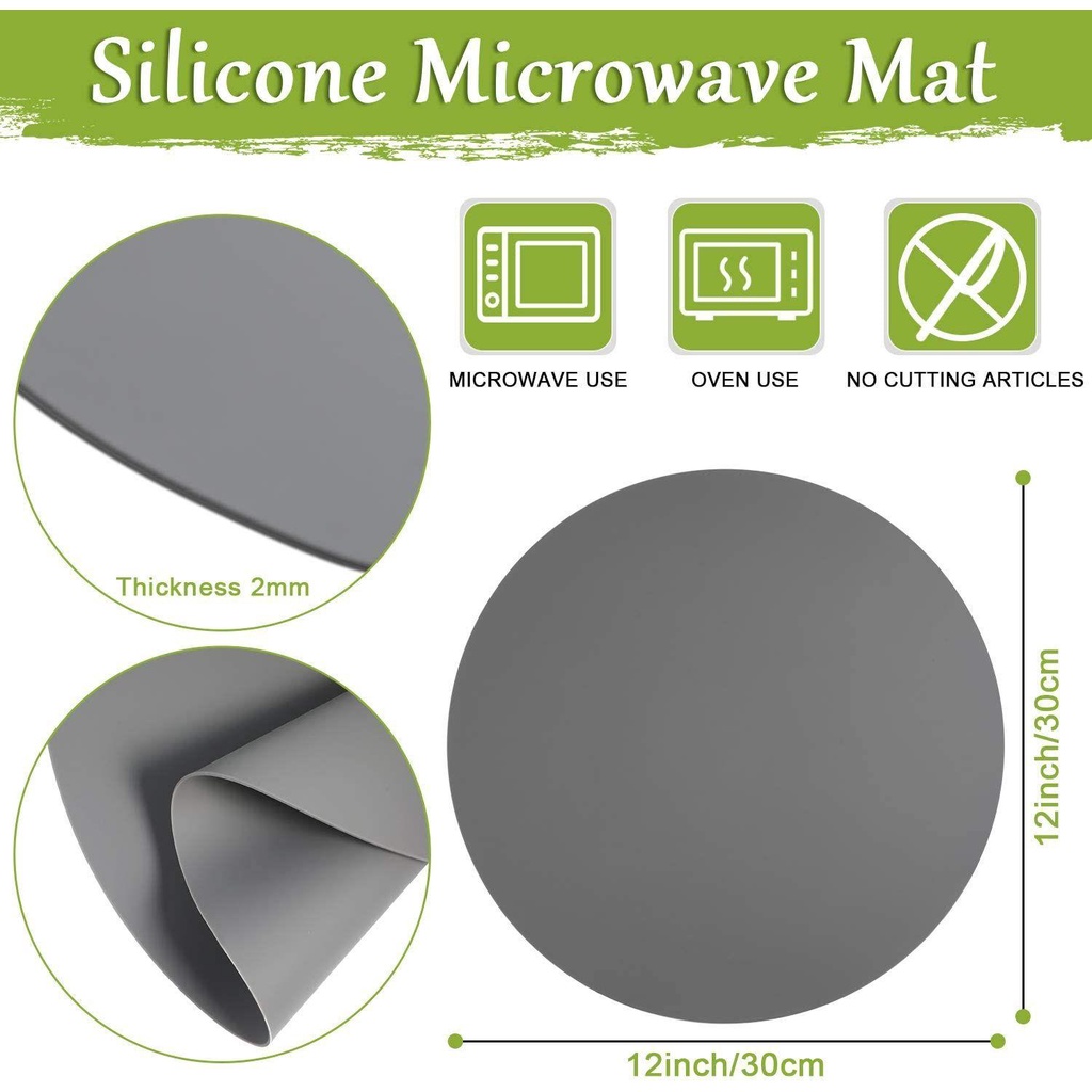 Preva Microwave Mat Home &amp; Kitchen Anti Lengket Lembut Table Mate