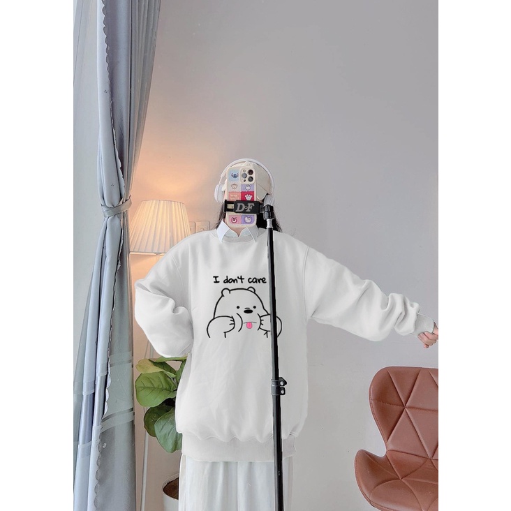 Sweater i dont care Panda We bare bears Korean Style | Dhea Fashion