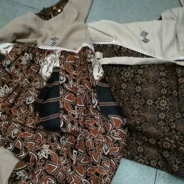 Gamis Batik Anak / Dress Anak Batik / Busana Muslim Batik / Setelan Muslim Anak