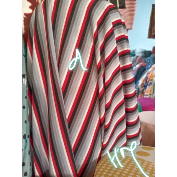 kain monalisa motif salur warna warni