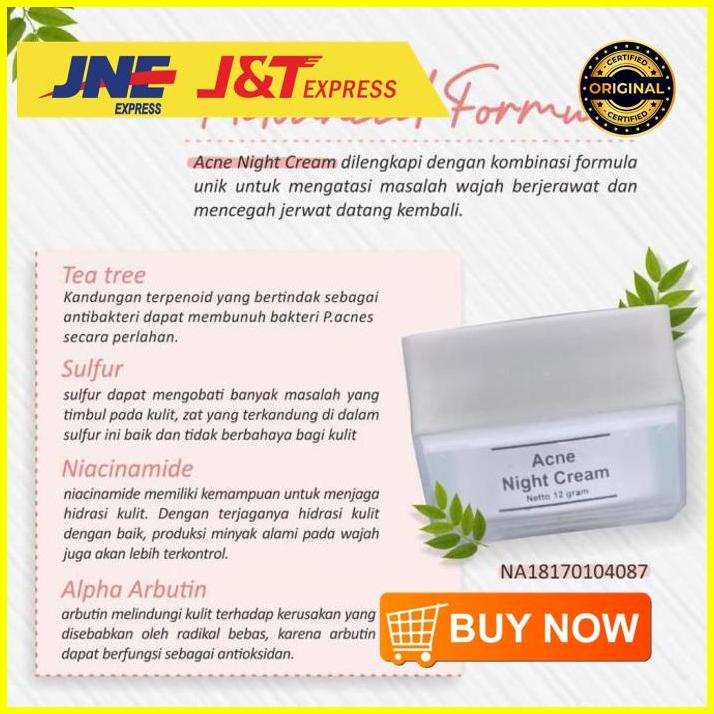 Acne Night Cream Ms Glow Original