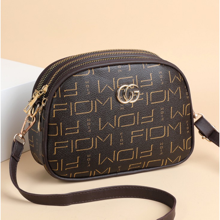 CYS Tas Selempang Wanita Motif Style Fashion Kasual Tas Bahu Cewek Sling Bag Women Kulit PU T241