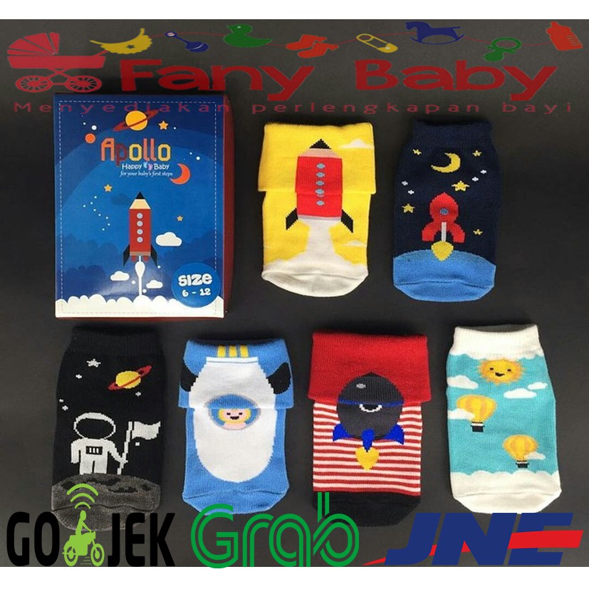 Happy Baby Socks Apolo / Kaos Kaki Bayi Antislip 6-12bln