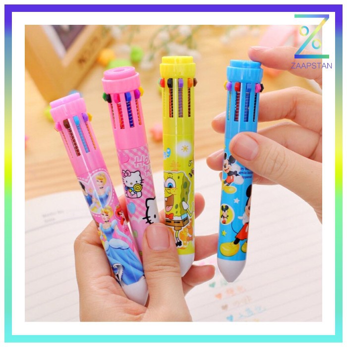 Pena Ballpoint Multi Warna 10 in 1 - Multi-Color