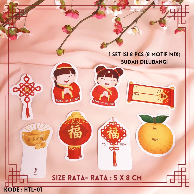 

Hang Tag Imlek / Label Kartu Mini Ucapan CNY HTL01 (5set)