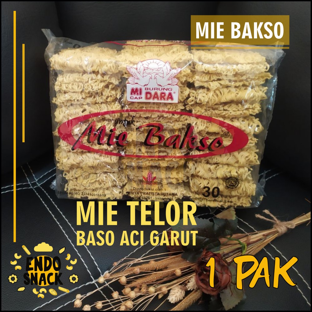 1 Pak Atau 30 Keping Mie Bakso Kering Mie Burung Dara Shopee Indonesia