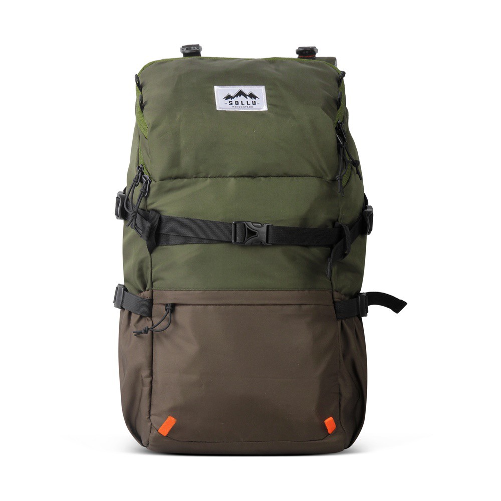 Tas Ransel Backpack Outdoor Waterproof, laptop 14 Inch, Caldera Olive Brown