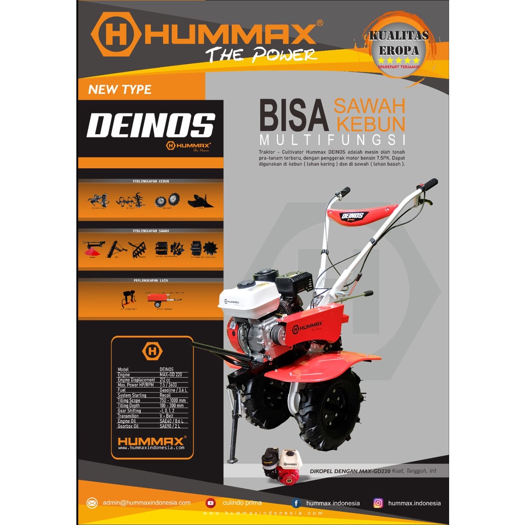 Cultivator Hummax Deinos New