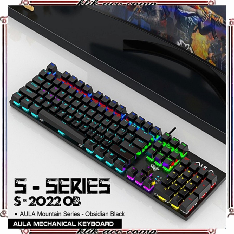 Keyboard Gaming Mechanical Aula S2022 26 Tombol Antighosting