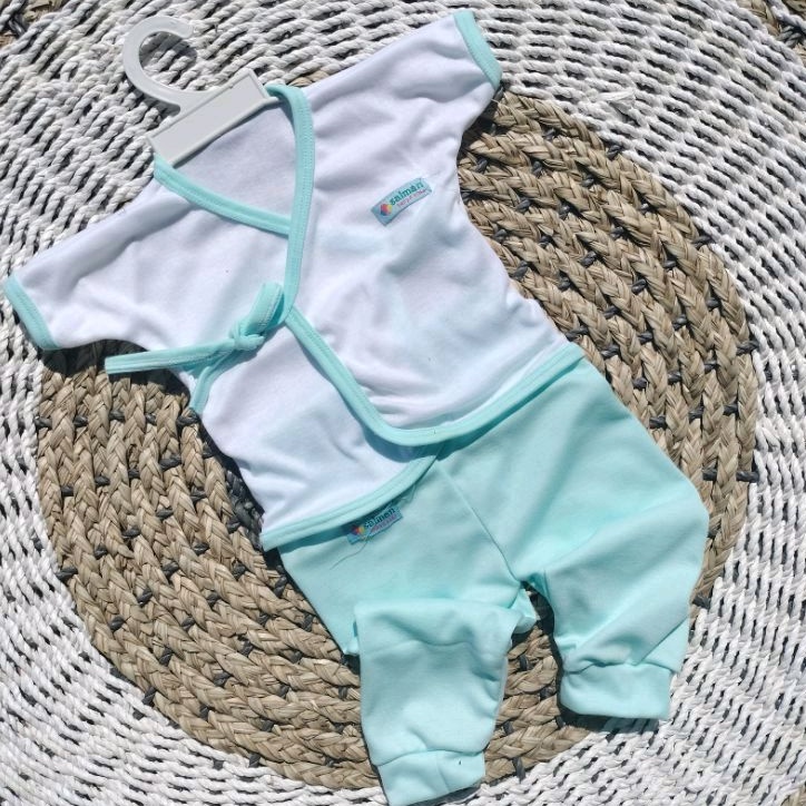 1 set Kimono Bayi Baru Lahir Baju Bayi 0-3 Bulan Model Jepang