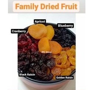 

Piscoklegit_ Cemilan Sehat Mix Dried Fruit Apricot Black Raisin Golden Raisin Cranberry Blueberry