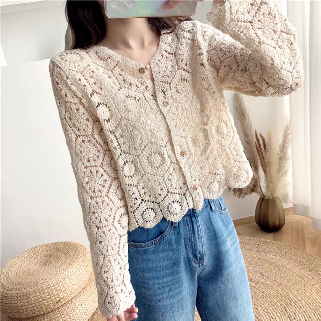 Hexagon Crochet Cardigan 39110 3M-4