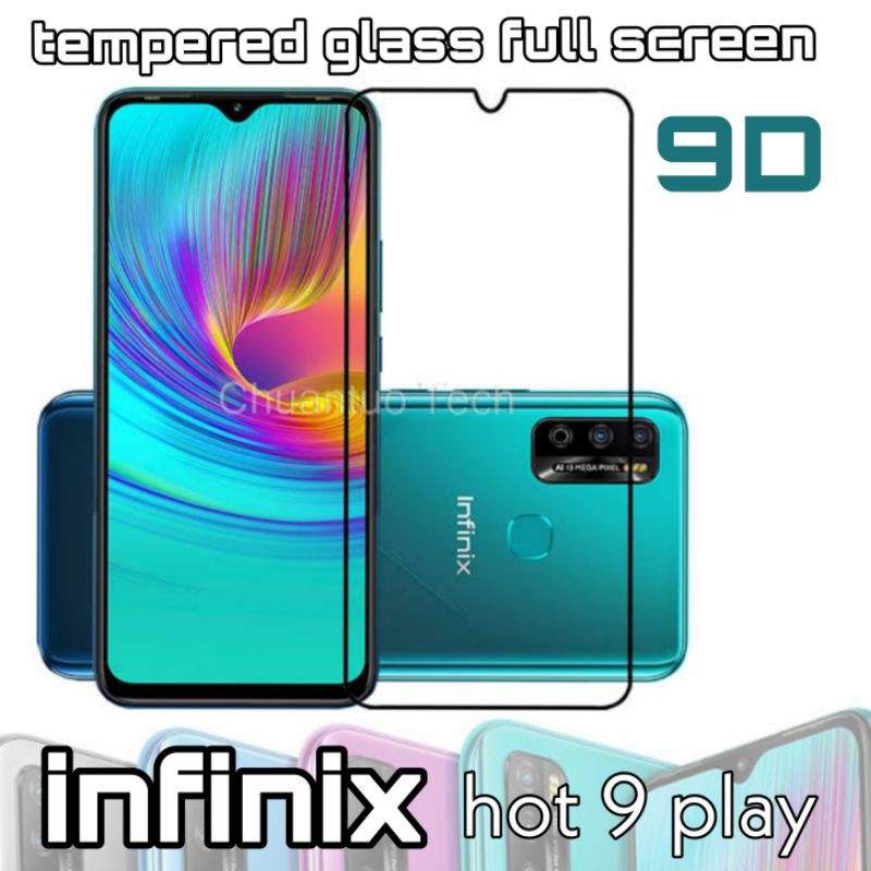 [full screen] infinix HOT 9 PLAY X680 Tempred/Tempered Glass 9D original - anti gores kaca infinix