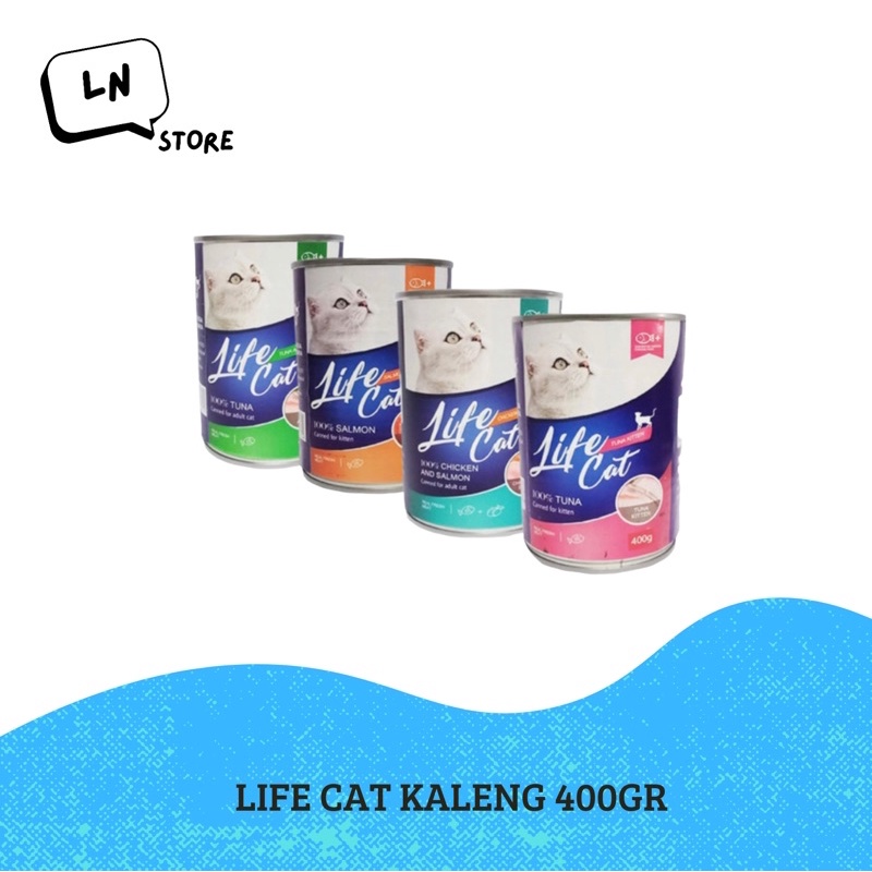 Makanan Kucing Basah Life Cat Kaleng 400gr