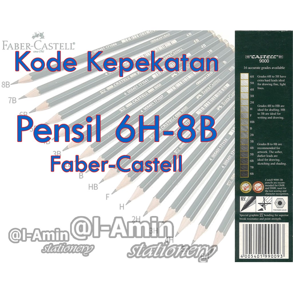 

Pensil Faber Castell 6H s/d 8B