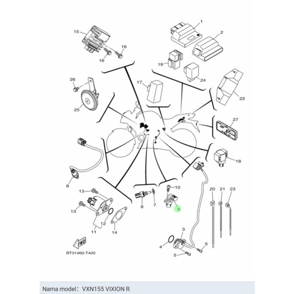 SENSOR SPEED VIXION R R15 V3 XABRE XSR 155 ASLI ORI YAMAHA B48 H3755 01
