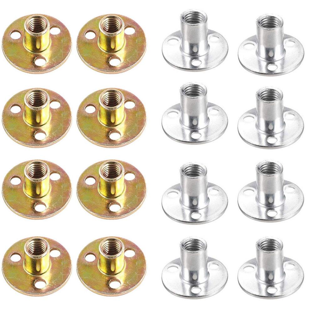 QUINTON T Nuts Carbon Steel 10pcs Galvanis Hardware Tee Nuts Splint Aksesori Furniture