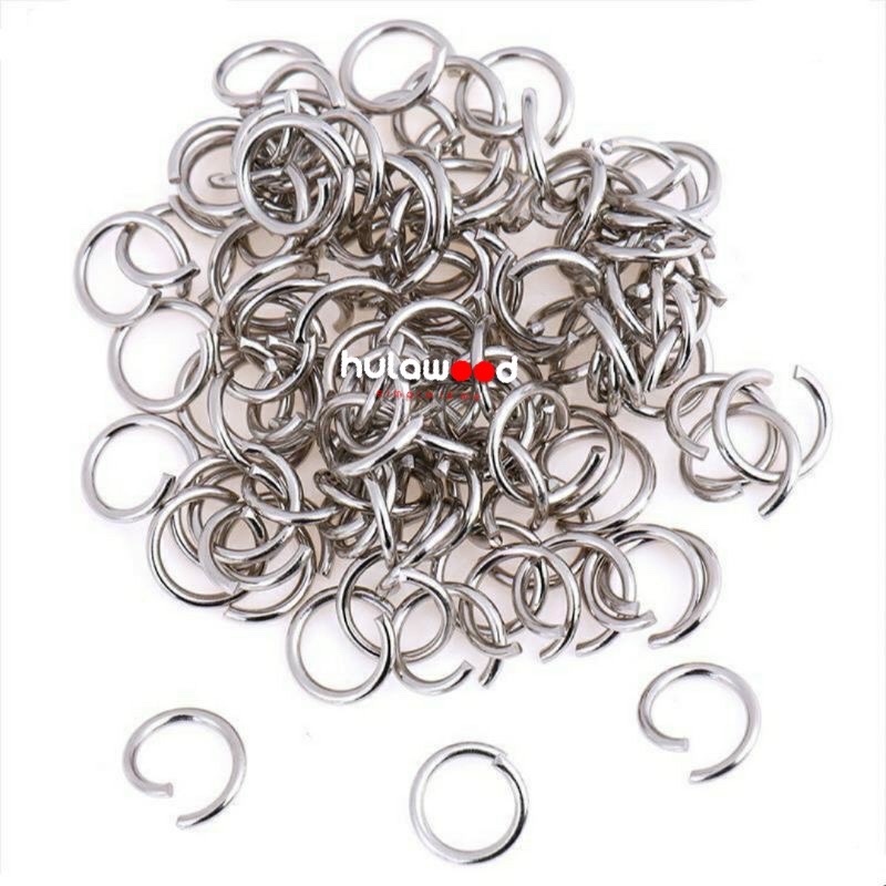 Jump Ring O Titanium Stainless Steel Anti Karat Penyambung Pengait Kalung