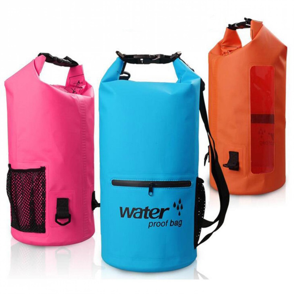 Outdoor Waterproof Bucket Dry Bag 10 Liter with Extra Pocket - OB-104