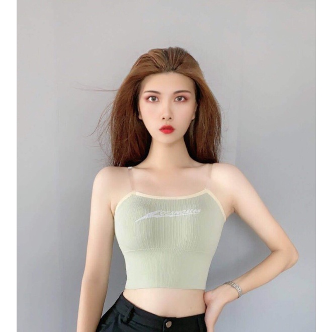 Tanktop 17 tank top atasan crop top strap transparan singlet camisol dengan cup bra pakaian dalam wanita-6
