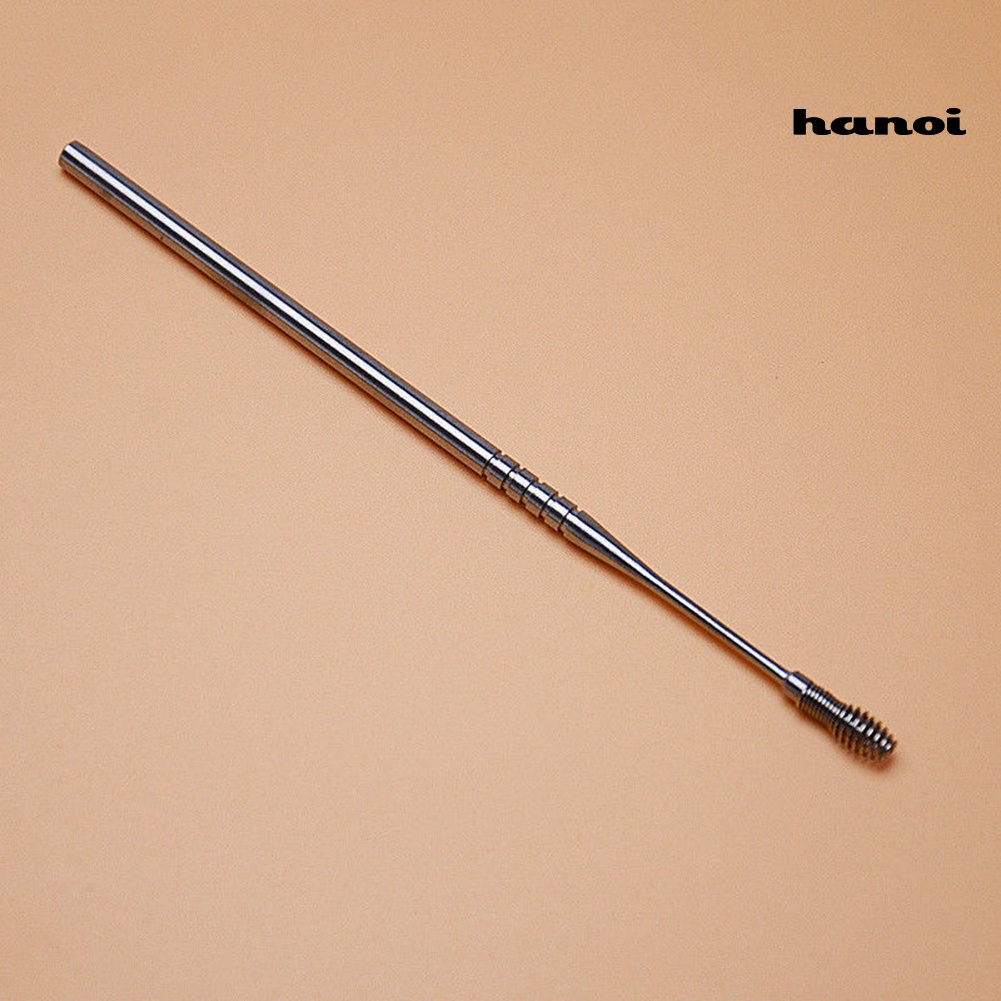 HQTM_Ear Care Tools Portable Stainless Steel Spiral Ear Pick Curette Ear Cleaner