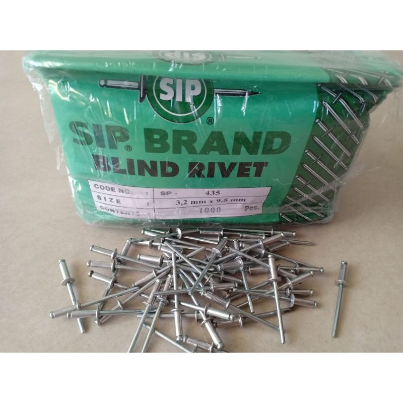 (1000pcs)Paku Rivet Sip Brand 435 (3,2mm x 9,5mm) 1dus