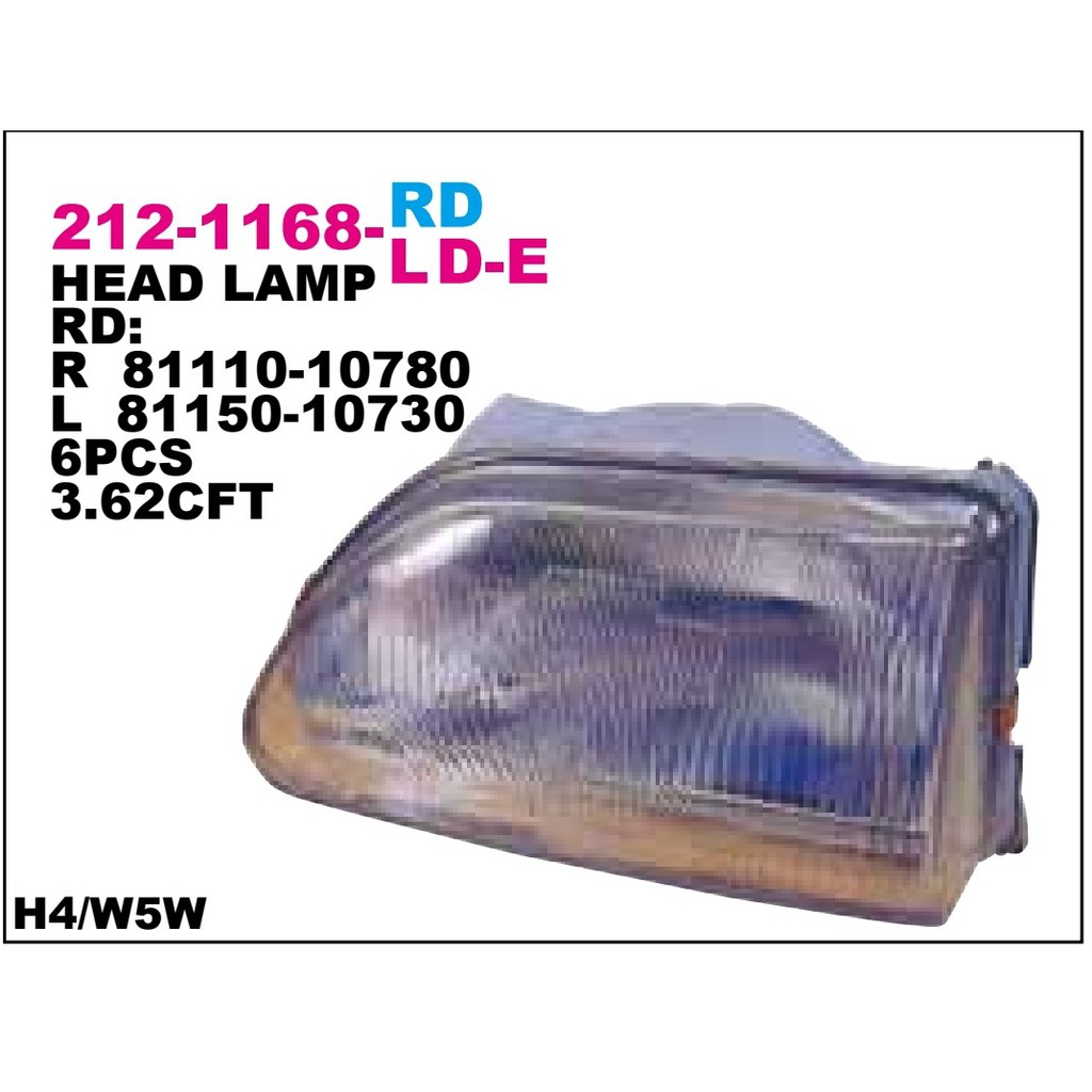 HEAD LAMP - TOYOTA STARLET 1994,1995 KAPSUL DEPO