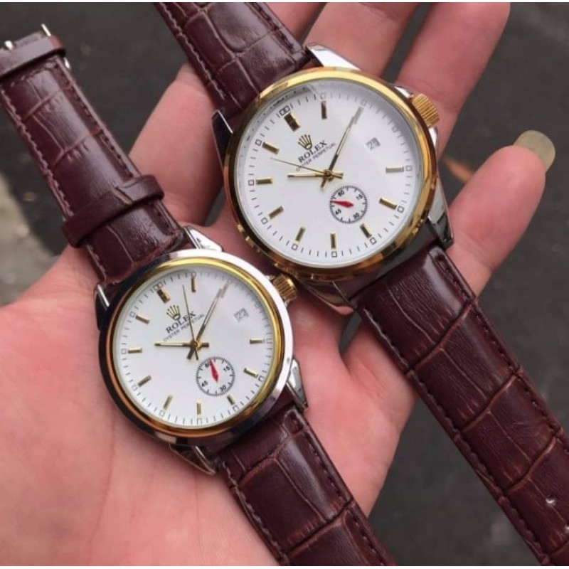 Jam Tangan Couple Rolex Automatic Chrono Detik Aktif