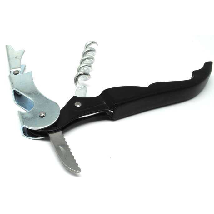 Bayar Ditempat KNIFEZER Pembuka Tutup Botol Wine Bottle Opener Stainless Steel - WS01