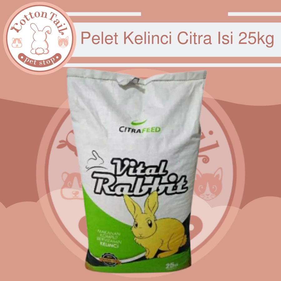 Citra Feed / Citrafeed Vital Rabbit Makanan Kelinci 1 Karung 25 Kg Khusus Gojek /Grab