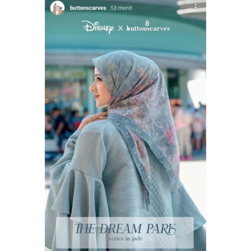 The New Dream Park Scarf Voal XL Disney x Buttonscarves Jade XL✨