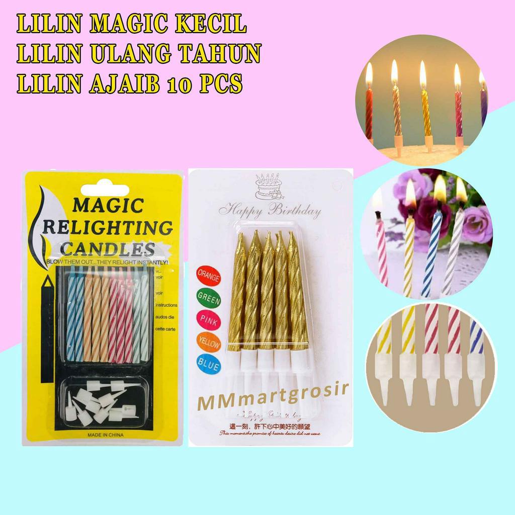 Lilin Magic / Lilin Ulang Tahun / Lilin Ajaib / Isi 10pcs