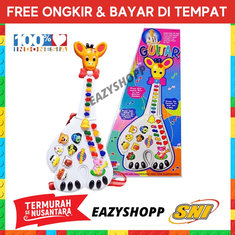 Mainan Anak Anak Musik Gitar Jerapah Untuk Belajar Mengenal Suara dan Lagu Edukasi Edukatif Bayi Bab