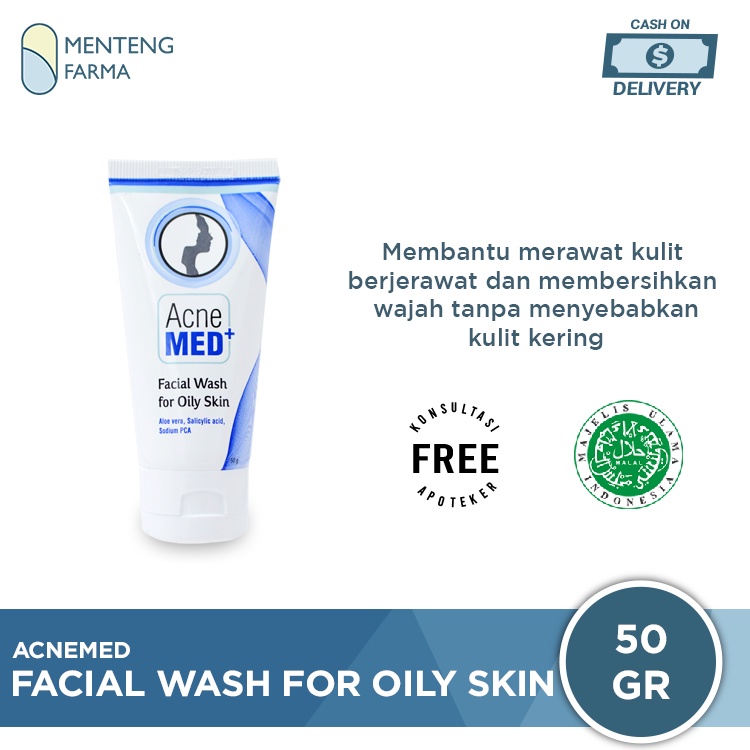 Acnemed Facial Wash for Oily Skin 50 Gr - Sabun Pembersih Muka Berjerawat