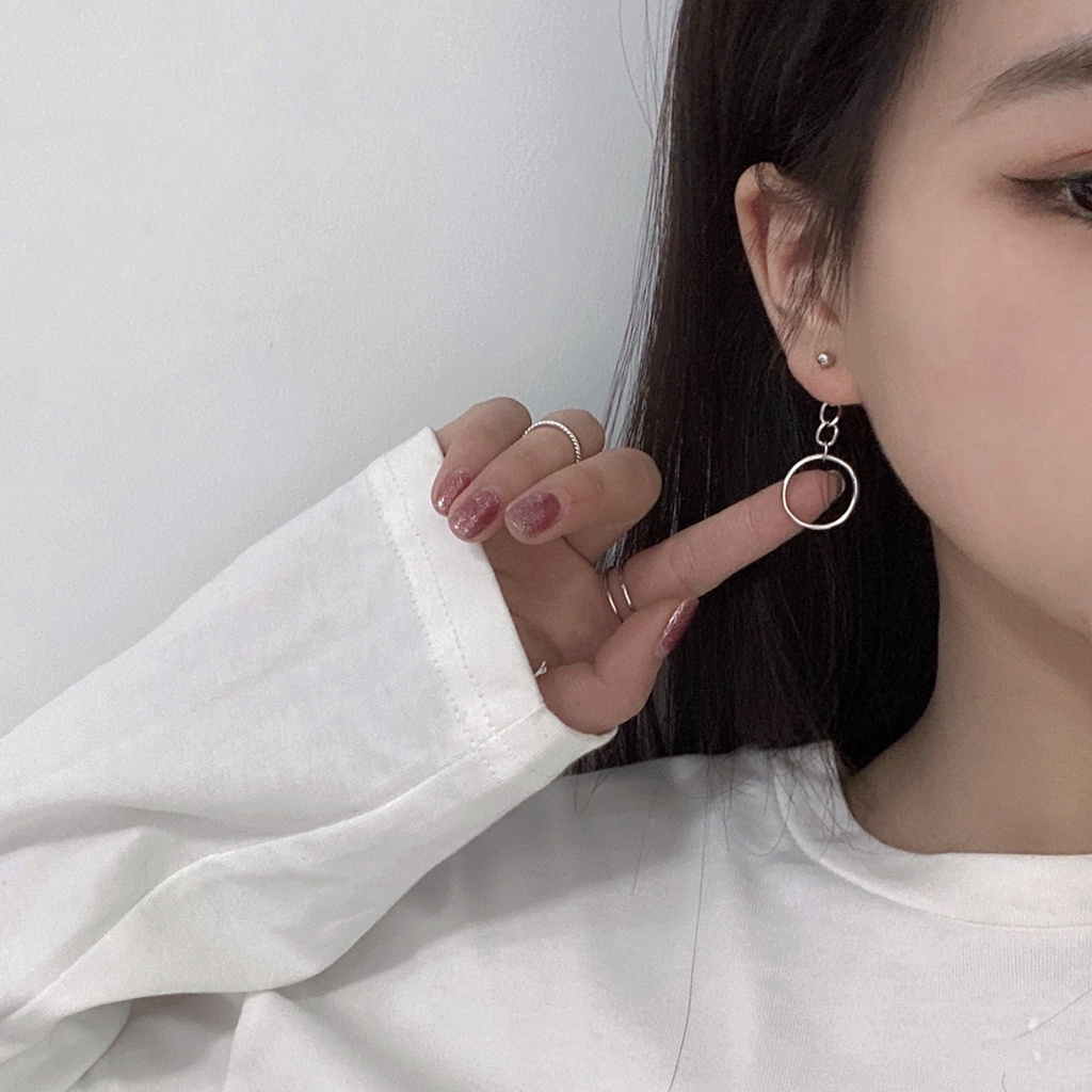 Anting Rantai Bentuk Lingkaran Model Simple Untuk Pelajar