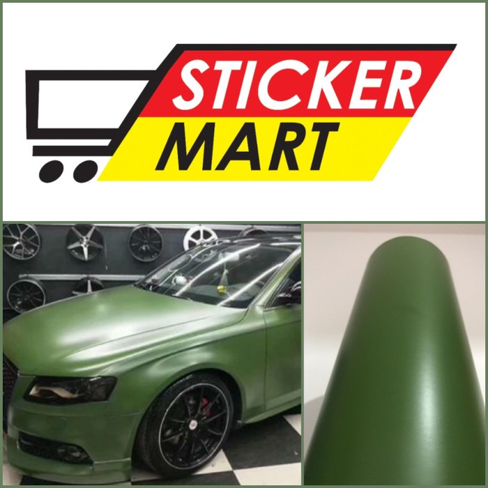 Sticker Mobil Motor Hijau Green Army (alt Oracal 970 Nato Olive murah)
