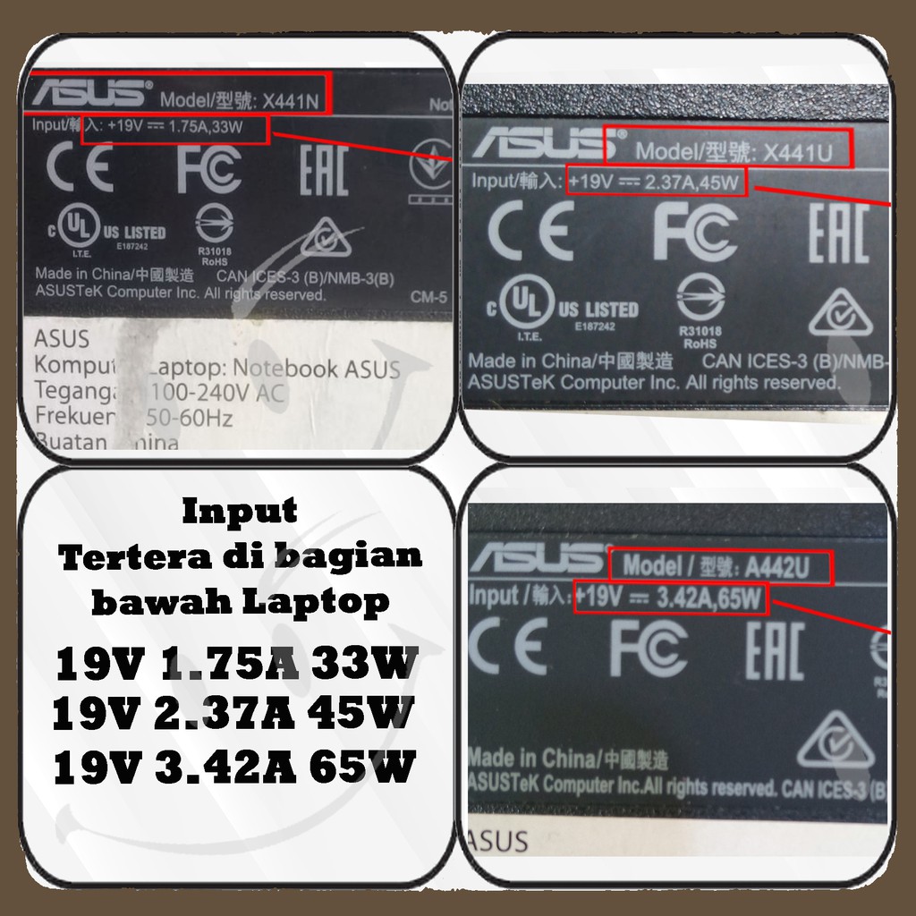 Charger Laptop Asus vivobook X453S X441S X441U X441M X441N X441B