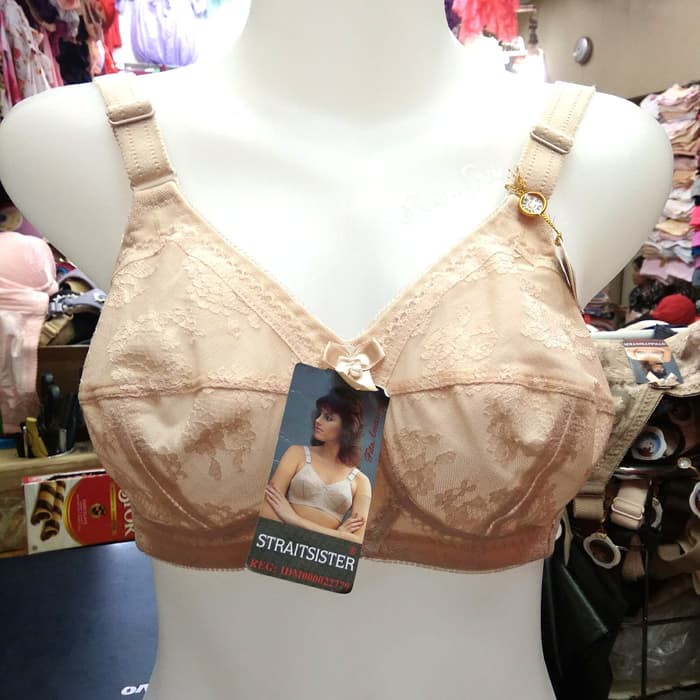 Bra Strait Sister Tanpa Kawat dan Tanpa Busa dengan Bahan 100% Nylon Polyamida Berkualitas